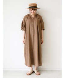 Samansa Mos2 | 接触冷感バルーンスリーブギャザーワンピース(ワンピース)