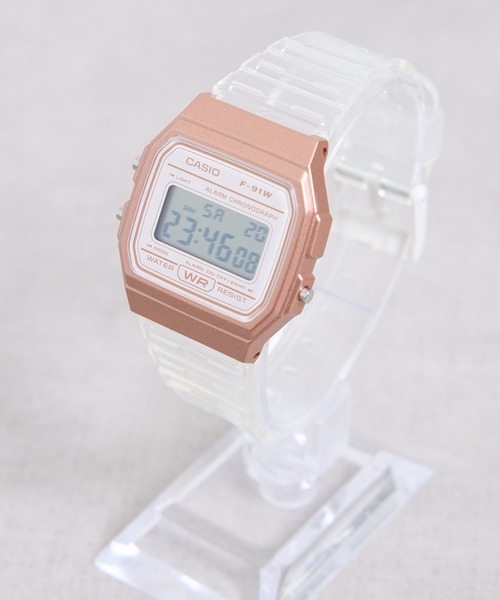 CASIO(カシオ)の「CASIO:カシオ/デジタルクリアウォッチ腕時計 F-91WS-2 F-91WS-4 F-91WS-7 F-91WS-8(デジタル腕時計・レディース・グレー/ピンク/ブルー/クリア/ピンクゴールド/イエローゴールド・FREE)」の5枚目の写真