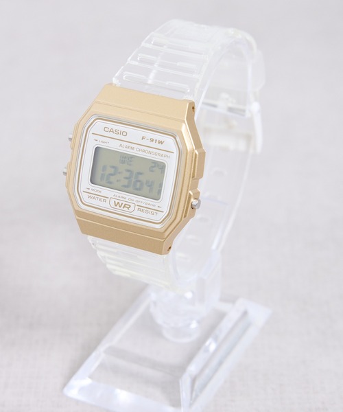 CASIO(カシオ)の「CASIO:カシオ/デジタルクリアウォッチ腕時計 F-91WS-2 F-91WS-4 F-91WS-7 F-91WS-8(デジタル腕時計・レディース・グレー/ピンク/ブルー/クリア/ピンクゴールド/イエローゴールド・FREE)」の6枚目の写真
