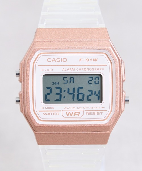 CASIO(カシオ)の「CASIO:カシオ/デジタルクリアウォッチ腕時計 F-91WS-2 F-91WS-4 F-91WS-7 F-91WS-8(デジタル腕時計・レディース・グレー/ピンク/ブルー/クリア/ピンクゴールド/イエローゴールド・FREE)」の10枚目の写真