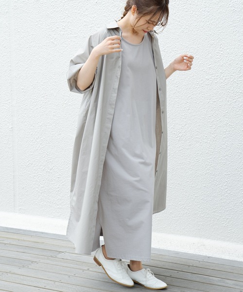 PUAL CE CIN（ピュアルセシン）の「【Du noir】タイプライター比翼ワンピース（ワンピース・レディース・ホワイト/ブラック/グレー・FREE）」の5枚目の写真