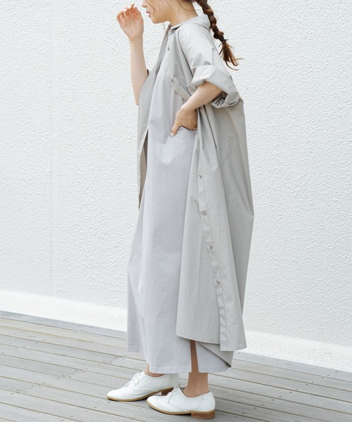 PUAL CE CIN（ピュアルセシン）の「【Du noir】タイプライター比翼ワンピース（ワンピース・レディース・ホワイト/ブラック/グレー・FREE）」の9枚目の写真