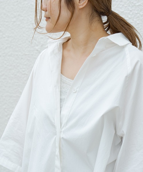 PUAL CE CIN（ピュアルセシン）の「【Du noir】タイプライター比翼ワンピース（ワンピース・レディース・ホワイト/ブラック/グレー・FREE）」の4枚目の写真