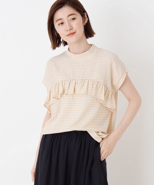 DRESKIP(ドレスキップ)の「◆ティアードフリル楊柳風プルオーバー(Tシャツ/カットソー・レディース・ブラック/オフホワイト/ベージュ系その他2/ブラック系1・02/03)」の1枚目の写真