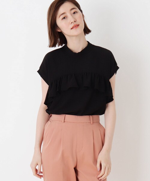 DRESKIP(ドレスキップ)の「◆ティアードフリル楊柳風プルオーバー(Tシャツ/カットソー・レディース・ブラック/オフホワイト/ベージュ系その他2/ブラック系1・02/03)」の3枚目の写真