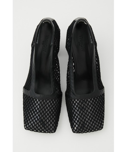 THROW by SLY（スローバイスライ）の「THROW SQUARE MESH PUMPS スクエア メッシュ パンプス（パンプス・レディース・ブラック/グリーン・LARGE/SMALL/MEDIUM）」の4枚目の写真