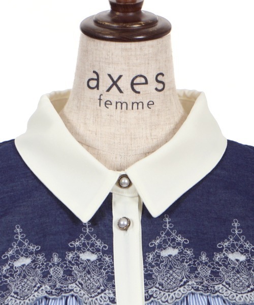 axes アクシーズ 刺繍ノースリーブ ベロア チュニック axes アクシーズ 刺繍ノースリーブ ベロア チュニック