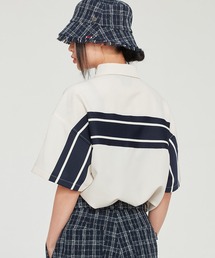 『ROMANTIC CROWN』BACK LINE HALF SHIRT/バックライン 半袖シャツ