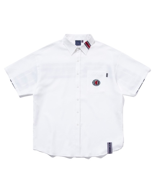 ROMANTIC CROWN(ロマンティッククラウン)の「『ROMANTIC CROWN』BACK LINE HALF SHIRT/バックライン 半袖シャツ(シャツ/ブラウス・レディース・ホワイト/ネイビー/アイボリー・M)」の13枚目の写真