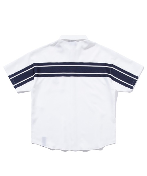 ROMANTIC CROWN(ロマンティッククラウン)の「『ROMANTIC CROWN』BACK LINE HALF SHIRT/バックライン 半袖シャツ(シャツ/ブラウス・レディース・ホワイト/ネイビー/アイボリー・M)」の14枚目の写真