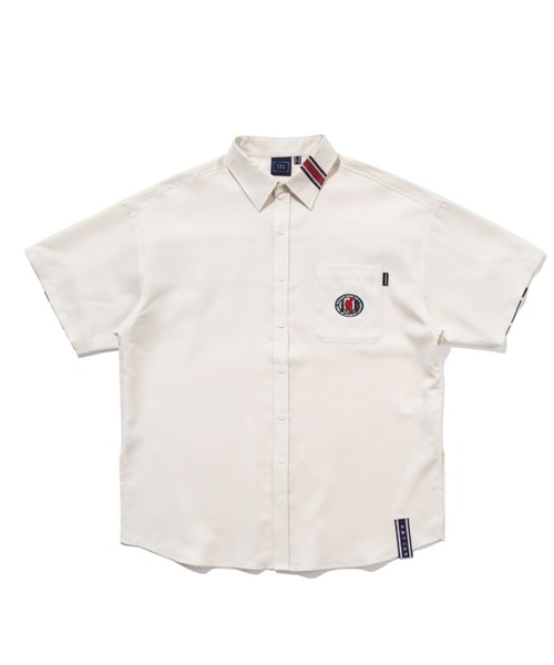 ROMANTIC CROWN(ロマンティッククラウン)の「『ROMANTIC CROWN』BACK LINE HALF SHIRT/バックライン 半袖シャツ(シャツ/ブラウス・レディース・ホワイト/ネイビー/アイボリー・M)」の19枚目の写真