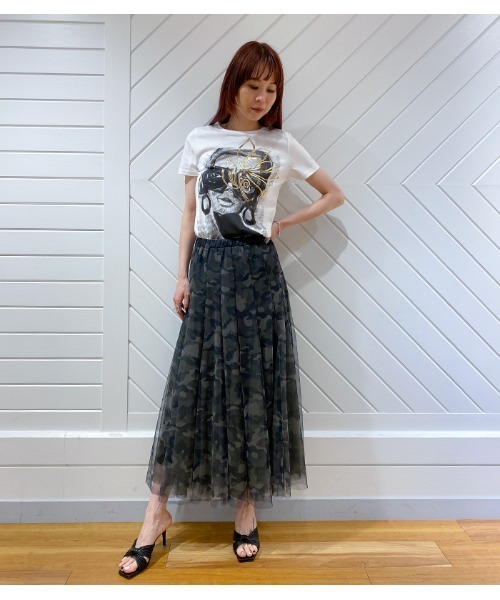 TRANOI(トラノイ)カモフラチュールスカート 楽天市場】【TRANOI(トラノイ)】迷彩柄チュールスカート 春