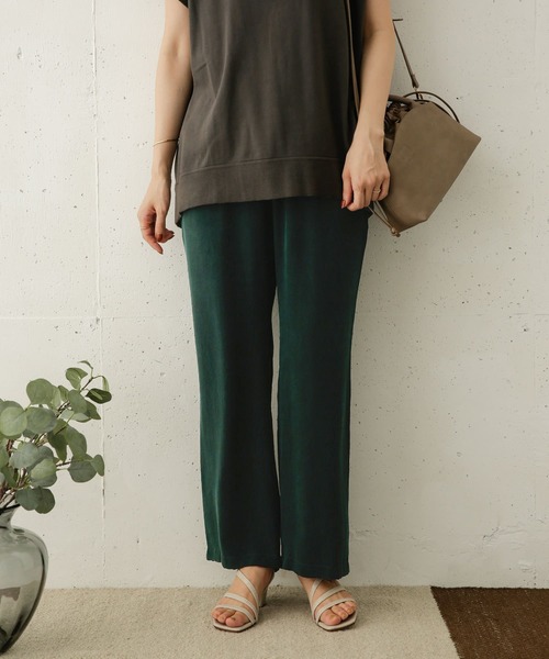 URBAN RESEARCH DOORS（アーバンリサーチドアーズ）の「『セットアップ対応』キュプラドロストイージーパンツ（その他パンツ・レディース・ブラック/グリーン・38/36）」の16枚目の写真