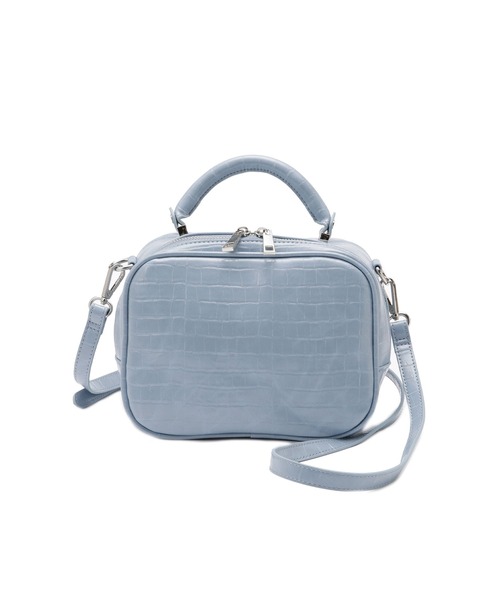 NANO universe（ナノユニバース）の「クロコ型押しボストンバッグ（ボストンバッグ・レディース・グレー系その他4/ライトブルー/ブラウン・FREE）」の15枚目の写真