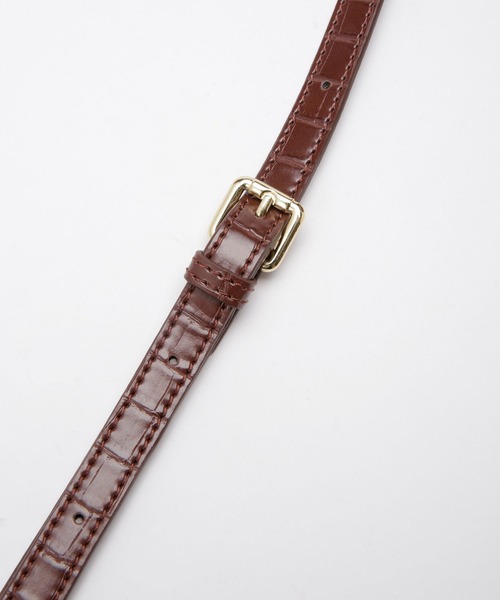 NANO universe（ナノユニバース）の「クロコ型押しボストンバッグ（ボストンバッグ・レディース・グレー系その他4/ライトブルー/ブラウン・FREE）」の16枚目の写真