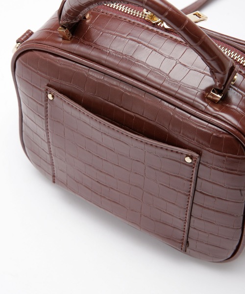NANO universe（ナノユニバース）の「クロコ型押しボストンバッグ（ボストンバッグ・レディース・グレー系その他4/ライトブルー/ブラウン・FREE）」の14枚目の写真