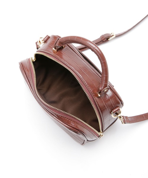 NANO universe（ナノユニバース）の「クロコ型押しボストンバッグ（ボストンバッグ・レディース・グレー系その他4/ライトブルー/ブラウン・FREE）」の11枚目の写真