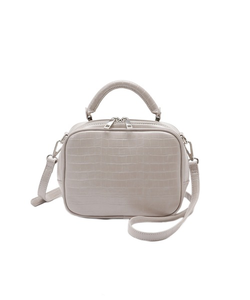 NANO universe（ナノユニバース）の「クロコ型押しボストンバッグ（ボストンバッグ・レディース・グレー系その他4/ライトブルー/ブラウン・FREE）」の17枚目の写真