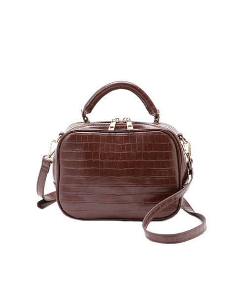 NANO universe（ナノユニバース）の「クロコ型押しボストンバッグ（ボストンバッグ・レディース・グレー系その他4/ライトブルー/ブラウン・FREE）」の18枚目の写真
