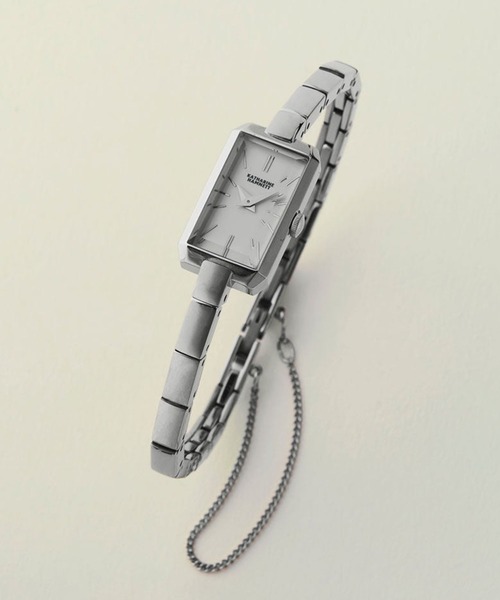 KATHARINE HAMNETT LONDON (キャサリンハムネットロンドン)の「KATHARINE HAMNETT LONDON/キャサリンハムネットロンドン New Rectangle Watch(アナログ腕時計・レディース・ホワイト×シルバー/シルバー×ブルー・FREE)」の2枚目の写真
