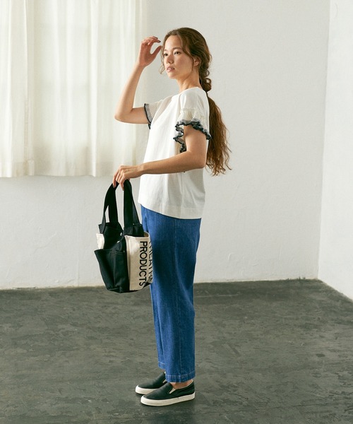 PUAL CE CIN（ピュアルセシン）の「【Du noir】JAPAN MADEセンタープレスデニムパンツ（デニムパンツ・レディース・ブラック/インディゴブルー/ブルー・FREE）」の7枚目の写真