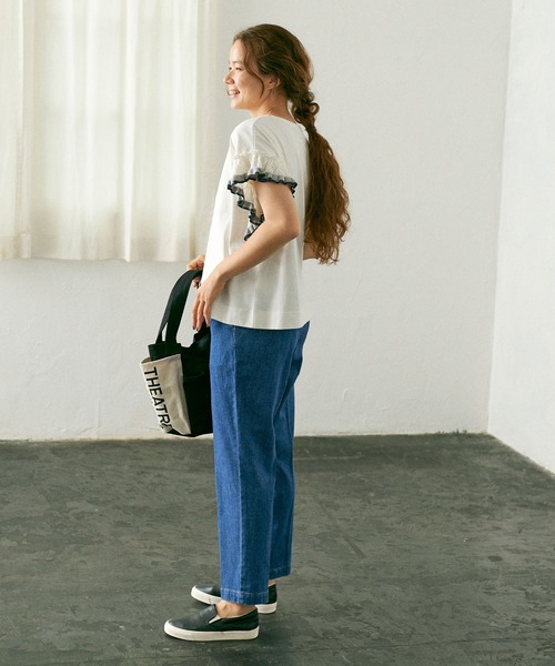 PUAL CE CIN（ピュアルセシン）の「【Du noir】JAPAN MADEセンタープレスデニムパンツ（デニムパンツ・レディース・ブラック/インディゴブルー/ブルー・FREE）」の8枚目の写真