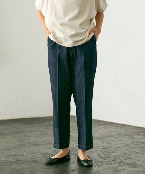 PUAL CE CIN（ピュアルセシン）の「【Du noir】JAPAN MADEセンタープレスデニムパンツ（デニムパンツ・レディース・ブラック/インディゴブルー/ブルー・FREE）」の17枚目の写真