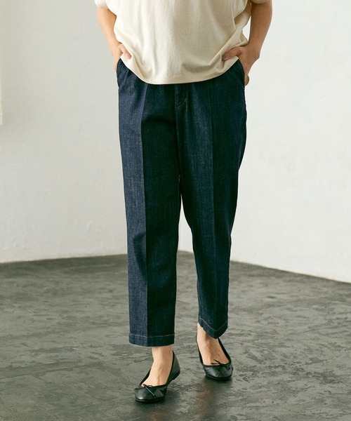 PUAL CE CIN（ピュアルセシン）の「【Du noir】JAPAN MADEセンタープレスデニムパンツ（デニムパンツ・レディース・ブラック/インディゴブルー/ブルー・FREE）」の19枚目の写真