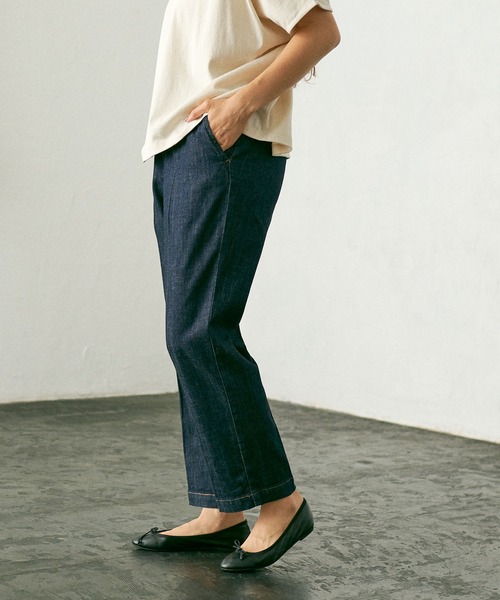 PUAL CE CIN（ピュアルセシン）の「【Du noir】JAPAN MADEセンタープレスデニムパンツ（デニムパンツ・レディース・ブラック/インディゴブルー/ブルー・FREE）」の20枚目の写真