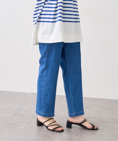 PUAL CE CIN（ピュアルセシン）の「【Du noir】JAPAN MADEセンタープレスデニムパンツ（デニムパンツ・レディース・ブラック/インディゴブルー/ブルー・FREE）」の10枚目の写真