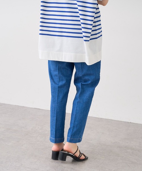 PUAL CE CIN（ピュアルセシン）の「【Du noir】JAPAN MADEセンタープレスデニムパンツ（デニムパンツ・レディース・ブラック/インディゴブルー/ブルー・FREE）」の12枚目の写真