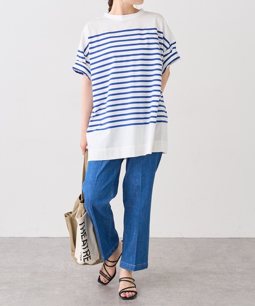 PUAL CE CIN（ピュアルセシン）の「【Du noir】JAPAN MADEセンタープレスデニムパンツ（デニムパンツ・レディース・ブラック/インディゴブルー/ブルー・FREE）」の14枚目の写真