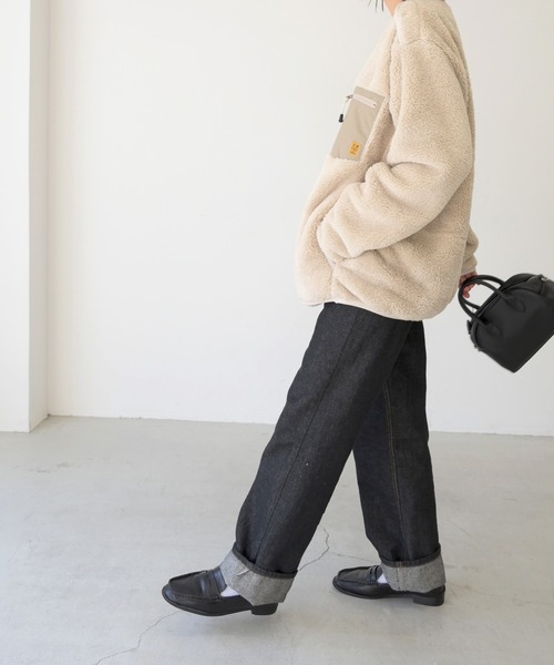 CANAL JEAN（キャナルジーン）の「ALMOND SURFBOARDS＆DESINS(アーモンドサーフボードデザイン) マイクロフリースクルーネック（その他トップス・レディース・キャメル/ライトベージュ・MEDIUM）」の4枚目の写真