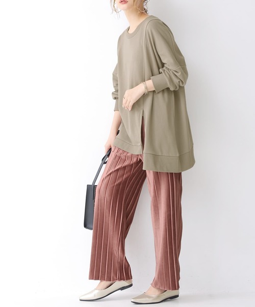 osharewalker(オシャレウォーカー)の「【廃盤】『ベロアプリーツワイドパンツ』(その他パンツ・レディース・ブルーグリーン/チャコール/ピンク・1/2)」の9枚目の写真