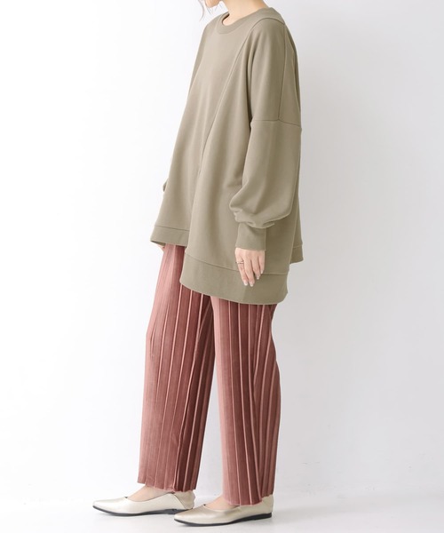 osharewalker(オシャレウォーカー)の「【廃盤】『ベロアプリーツワイドパンツ』(その他パンツ・レディース・ブルーグリーン/チャコール/ピンク・1/2)」の12枚目の写真