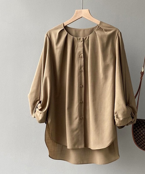 aimoha（アイモハ）の「ボリューム袖ブラウス (SS)（シャツ/ブラウス・レディース・ベージュ/ホワイト・LARGE/MEDIUM）」の4枚目の写真