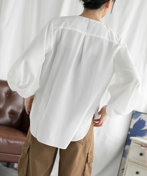 aimoha（アイモハ）の「ボリューム袖ブラウス (SS)（シャツ/ブラウス・レディース・ベージュ/ホワイト・LARGE/MEDIUM）」の10枚目の写真