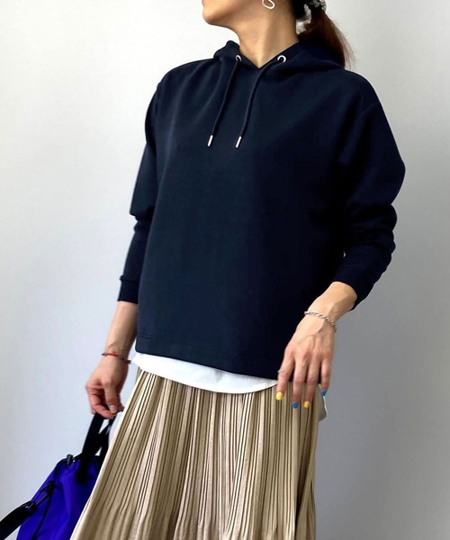 Grand PARK(グランドパーク)の「スポンジパーカー(パーカー・レディース・カーキ/チャコールグレー/ネイビー/トップグレー・FREE)」の4枚目の写真