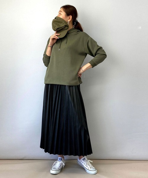 Grand PARK(グランドパーク)の「スポンジパーカー(パーカー・レディース・カーキ/チャコールグレー/ネイビー/トップグレー・FREE)」の22枚目の写真