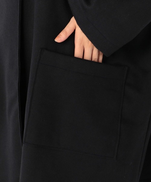 GALLEGO DESPORTES（ギャレゴデスポート）の「【GALLEGO DESPORTES】1ボタンビッグコート ウール WOMEN（ステンカラーコート・レディース・ネイビー/ダークグリーン・SMALL）」の10枚目の写真