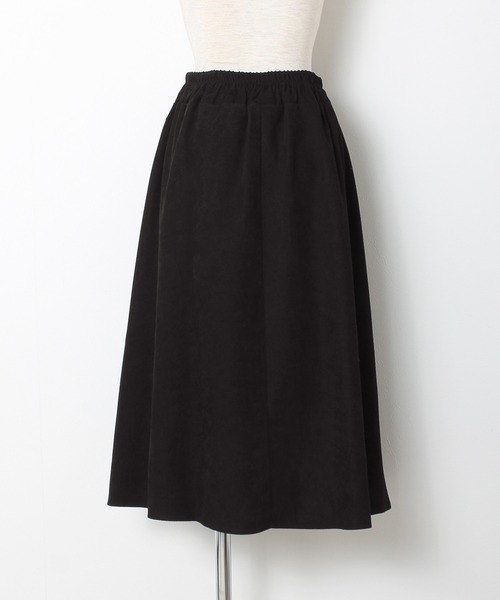 Grandeir（グランディール）の「レースアップリボン ピーチスキン フレアスカート（スカート・レディース・モカ/ブラック/ピンク・M）」の16枚目の写真