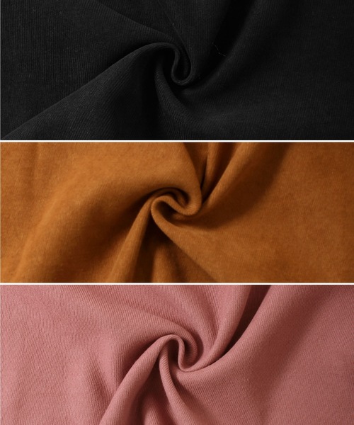 Grandeir（グランディール）の「レースアップリボン ピーチスキン フレアスカート（スカート・レディース・モカ/ブラック/ピンク・M）」の13枚目の写真