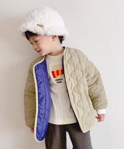SHOO・LA・RUE(シューラルー)の「◆【90-150cm】薄中綿キルトジャケット(その他アウター・キッズ・ベージュ/カーキ・11/10/12/15 /13/14/09)」の3枚目の写真