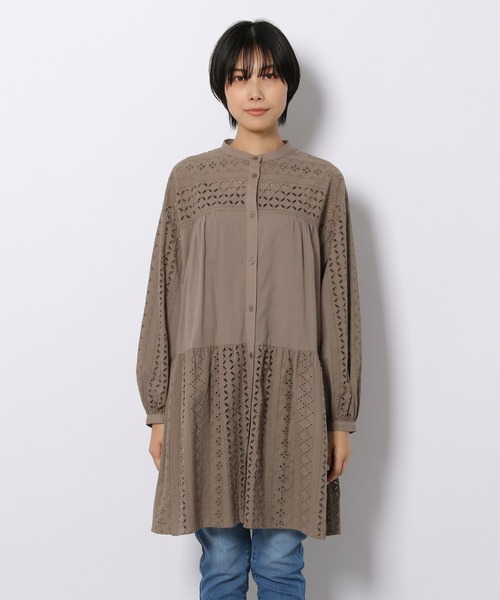 LAKOLE(ラコレ)の「レースコンビティアードチュニック / 217564(シャツ/ブラウス・レディース・ホワイト/ブラック/カーキブラウン・SMALL/MEDIUM)」の14枚目の写真
