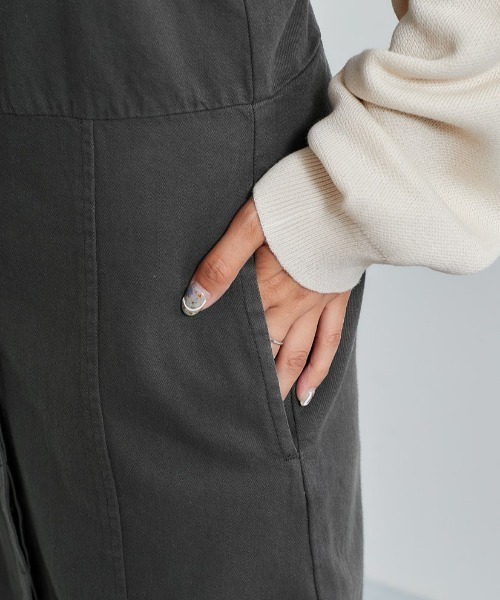 cepo（セポ）の「デニムキャミワンピース（ワンピース・レディース・チャコールグレー/ネイビー・M）」の3枚目の写真