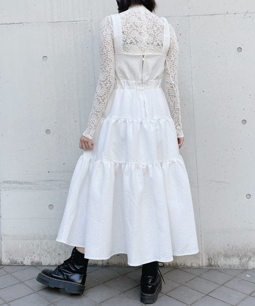 PAIN(ペイン)の「ローズジャガードキャミドレス(ワンピース・レディース・ホワイト/ブラック/ピンク・FREE)」の16枚目の写真