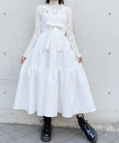 PAIN(ペイン)の「ローズジャガードキャミドレス(ワンピース・レディース・ホワイト/ブラック/ピンク・FREE)」の19枚目の写真