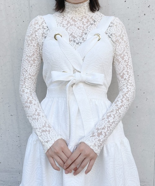 PAIN(ペイン)の「ローズジャガードキャミドレス(ワンピース・レディース・ホワイト/ブラック/ピンク・FREE)」の22枚目の写真