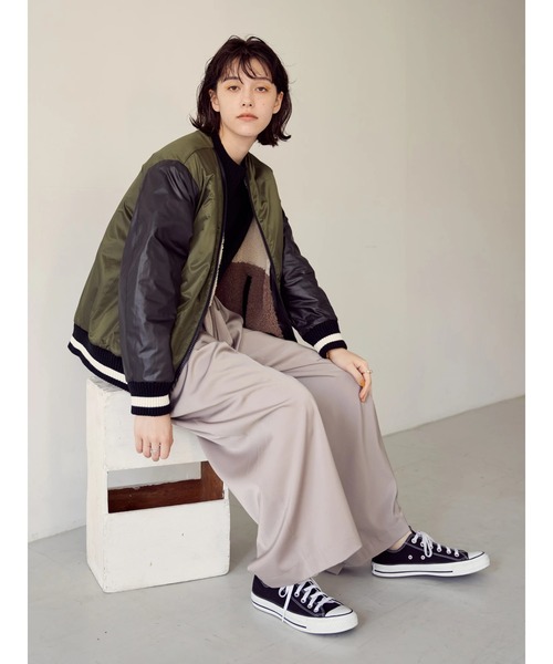 Editt by YECCA VECCA（エディットバイイェッカヴェッカ）の「リバーシブルMIXボアブルゾン＊（ブルゾン・レディース・ブラウン/アイボリー・FREE）」の19枚目の写真