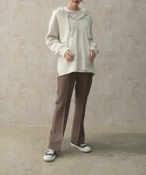 Lull（ルル）の「【Lull / ルル】サーマルメキシカンパーカー（パーカー・レディース・カーキ/ベージュ/ナチュラル・ONESIZE）」の2枚目の写真